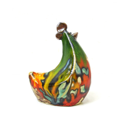 Kura Kurka ceramiczna Hand Made kolorowa